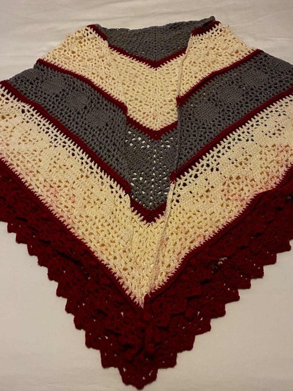 Vintage handmade shawl - One Size